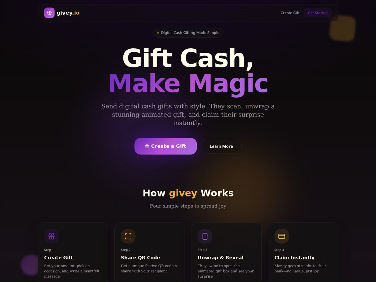 givey.io homepage